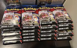 Pokemon TCG Pack 25 Cards 1 Foil Guaranteed MJ Holding Company 2024 X20 - Image 1