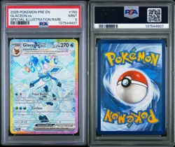 Pokemon TCG Glaceon EX 150/131 PSA 9 Special Illustration Prismatic Evolutions - Image 3