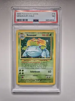 PSA 7 Venusaur Holo Unlimited Base Set 15/102 Vintage Pokemon Rare NEAR MINT - Image 1