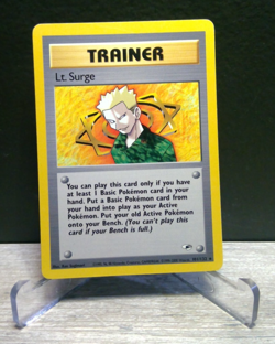 Pokemon TCG Lt. Surge Trainer - Gym Heroes 101/132 Rare 2000 LP/NM - Image 1