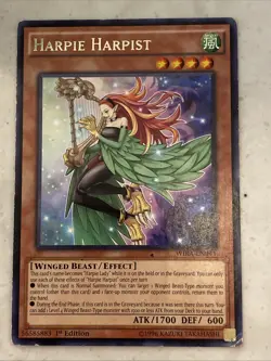 Yugioh! Card TCG Harpie Harpist WIRA-EN041 Rare 1st Edition max Curtain - Image 1