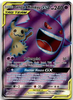 Gengar & Mimikyu GX 164/181 SM - Team Up Pokemon Card NM - Image 1