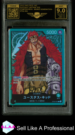 EUSTASS CAPTAIN KID ONE PIECE ST02-001 2022 STARTER DECK WORST GEN. JAP AP 9 - Image 1