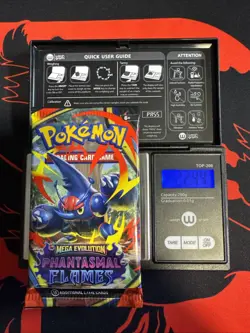 22.44g HEAVY - Pokemon TCG M-E Phantasmal Flames Booster Pack Sealed / Semi GoDU - Image 1