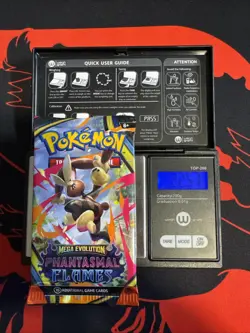 22.57g HEAVY - Pokemon TCG M-E Phantasmal Flames Booster Pack Sealed / Semi GoDU - Image 1