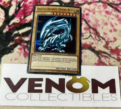 1x (M/NM) *ITALIAN* Blue-Eyes White Dragon DUSA-EN043 Ultra Rare 1st Ed. YuGiOh - Image 1