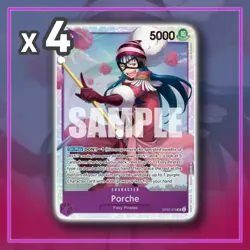 Porche OP07-072 Super Rare 500 Years in the Future ONE PIECE TCG x4 - Image 1