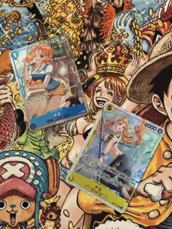 One Piece CCG Nami Super Rare Foil Cards Promo Cards Japanese EB03-053 & P-053 - Image 1