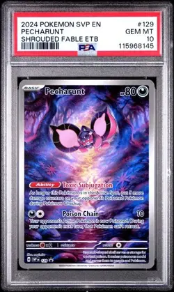 2024 Pokemon SVP EN Pecharunt PSA 10 GEM FULL ART Black Star Promo #129 - Image 1