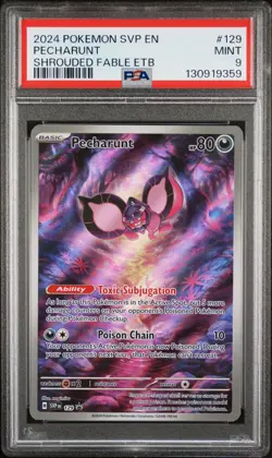 2024 POKEMON SVP EN-SV BLACK STAR PROMO #129 PECHARUNT PSA 9 - Image 1