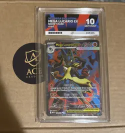 ACE 10 Mega Lucario EX Mega Evolution Pokemon Card 160/132 - Image 1