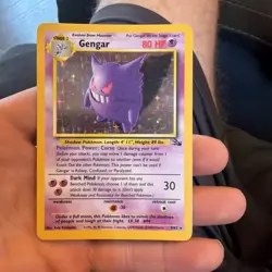 Gengar 5/62 Fossil Holo Wotc Pokemon Card 1999 Played Vintage - Image 1
