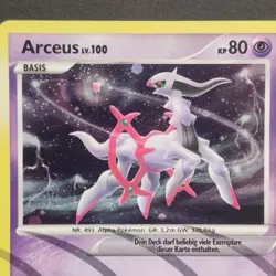 Pokemon TCG Karte - Arceus Lv. 100 (Arceus AR7) Platin Holo - Image 3