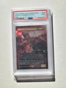 MTG Ravenous Tyrannosaurus FOIL PSA 9 MINT Jurassic Park Magic Card Card #018 - Image 3