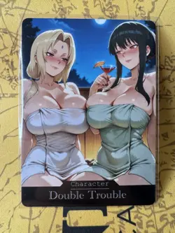 Tsunade & Yor “Double Trouble” hentai Anime Doujin Waifu ACG Custom Card - Image 1