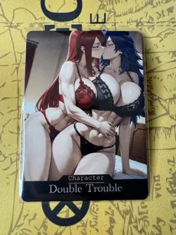Erza & Midnight “Double Trouble” hentai Anime Doujin Waifu ACG Custom Card - Image 1
