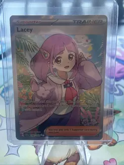 Pokemon Card TCG - Lacey 166/142 Ultra Rare Full Art Trainer Stellar Crown NM - Image 1