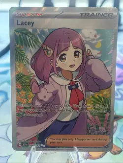Pokemon Card TCG - Lacey 166/142 Ultra Rare Full Art Trainer Stellar Crown NM - Image 3