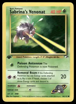 Pokemon Cards Sabrina's Venonat 96/132 1ST EDITION Gym Heroes WOTC Common NM - Image 1