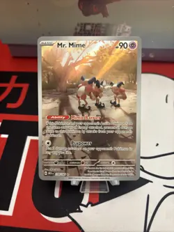 Pokemon TCG Mr. Mime Scarlet & Violet Holo Illustration Card 179/165 Rare NM - Image 1