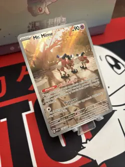Pokemon TCG Mr. Mime Scarlet & Violet Holo Illustration Card 179/165 Rare NM - Image 2