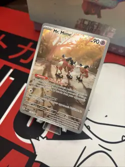 Pokemon TCG Mr. Mime Scarlet & Violet Holo Illustration Card 179/165 Rare NM - Image 4