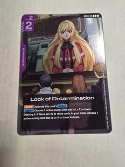 GUNDAM CARD GAME GD03-114 LOOK OF DETERMINATION (R) FOIL CARD - STEEL REQUIEM - Image 1