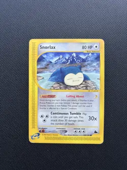 Pokemon Card Skyridge Snorlax 100/144 E Series Pokemon TCG - Image 1
