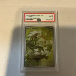 Pokemon 2023 Caterpie 172/165 Illustration Rare Holo Scarlet & Violet 151 PSA 9 - Image 1