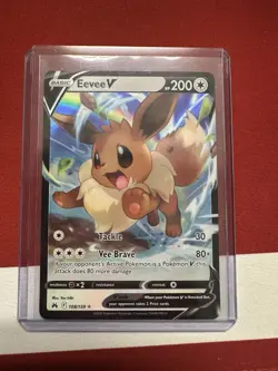 POKEMON TCG Eevee V 108/159 Crown Zenith Holo - Image 1