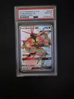 2019 Pokemon Sun and Moon Hidden Fates Buzzwole GX Shiny Vault #SV68 PSA 10 - Image 1