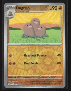Dugtrio #051/165 SV: Scarlet & Violet 151 Reverse Holo Pokemon TCG NM/M - Image 1