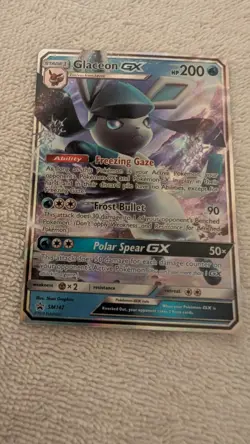 Pokemon TCG Glaceon GX SM147 Sun & Moon Promos Black Star Promo Holo Card - Image 1