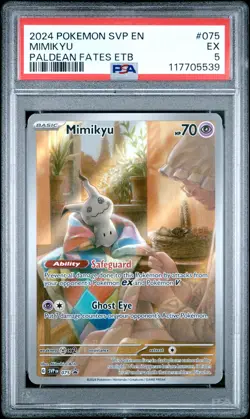 2024 POKEMON SVP EN-SV BLACK STAR PROMO #075 MIMIKYU PSA 5 - Image 1