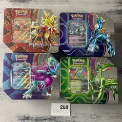⭐SHIPS TODAY⭐ Pokemon TCG Paradox Destinies & Clash Tins - Variety Lot Of 4 - Image 1