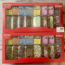 ⭐SHIPS TODAY⭐ Pokemon Prismatic Evolutions Costco 8 Mini-Tins Bundle LOT OF 2 - Image 1