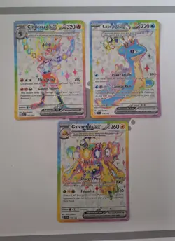 TCG Pokemon ULTRA RARE RAINBOW BORDERS from Stellar Crown (All NM) - Image 1