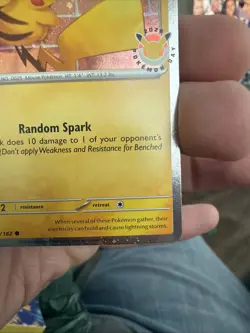 2026 Pikachu 051/162 Pokemon Day 30th Anniversary Stamped Promo TCG Cosmo Holo - Image 4