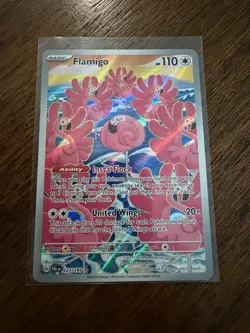 Pokemon TCG Flamigo 227/193 Illustration Rare Scarlet & Violet Paldea Evolved IR - Image 1