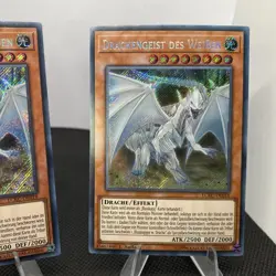 Yugioh Drachengeist Des Weissen LCKC-DE018 1. Auflage Secret Rare Playset 1996 - Image 4
