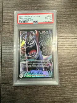 Gecko Moria (080) (Alternate Art) OP06-080 Wings of the Captain Foil PSA 10 - Image 1