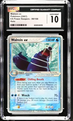 CGC 10 GEM MINT Walrein ex 2007 EX Power Keepers 99/108 Holo Pokemon Card - Image 1