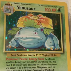 Pokemon TCG Venusaur Base Set Holo Unlimited Rare Card 15/102 LP - Image 2