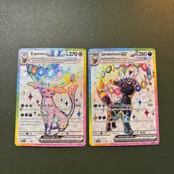 Umbreon 176, Espeon 175 Black Star Promo Full Art - Pokemon Prismatic Evolutions - Image 1