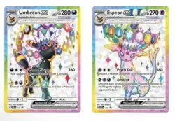Umbreon 176, Espeon 175 Black Star Promo Full Art - Pokemon Prismatic Evolutions - Image 1