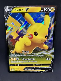 JUMBO Pikachu V Pokemon TCG SWSH061 Black Star Promo Sword Shield Shining Fates - Image 1
