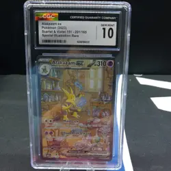 CGC 10 GEM MINT Alakazam ex 201/165 Sv: Scarlet & Violet 151 Holo - Image 1