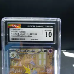 CGC 10 GEM MINT Alakazam ex 201/165 Sv: Scarlet & Violet 151 Holo - Image 4