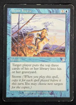 MTG Brain Freeze- DAMAGED -Scourge Magic the Gathering Card # 29 - Image 1
