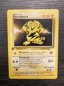 Italian Pokemon TCG 1st Edition Electabuzz #20/102 Base Set Non-Holo RARE - Image 1